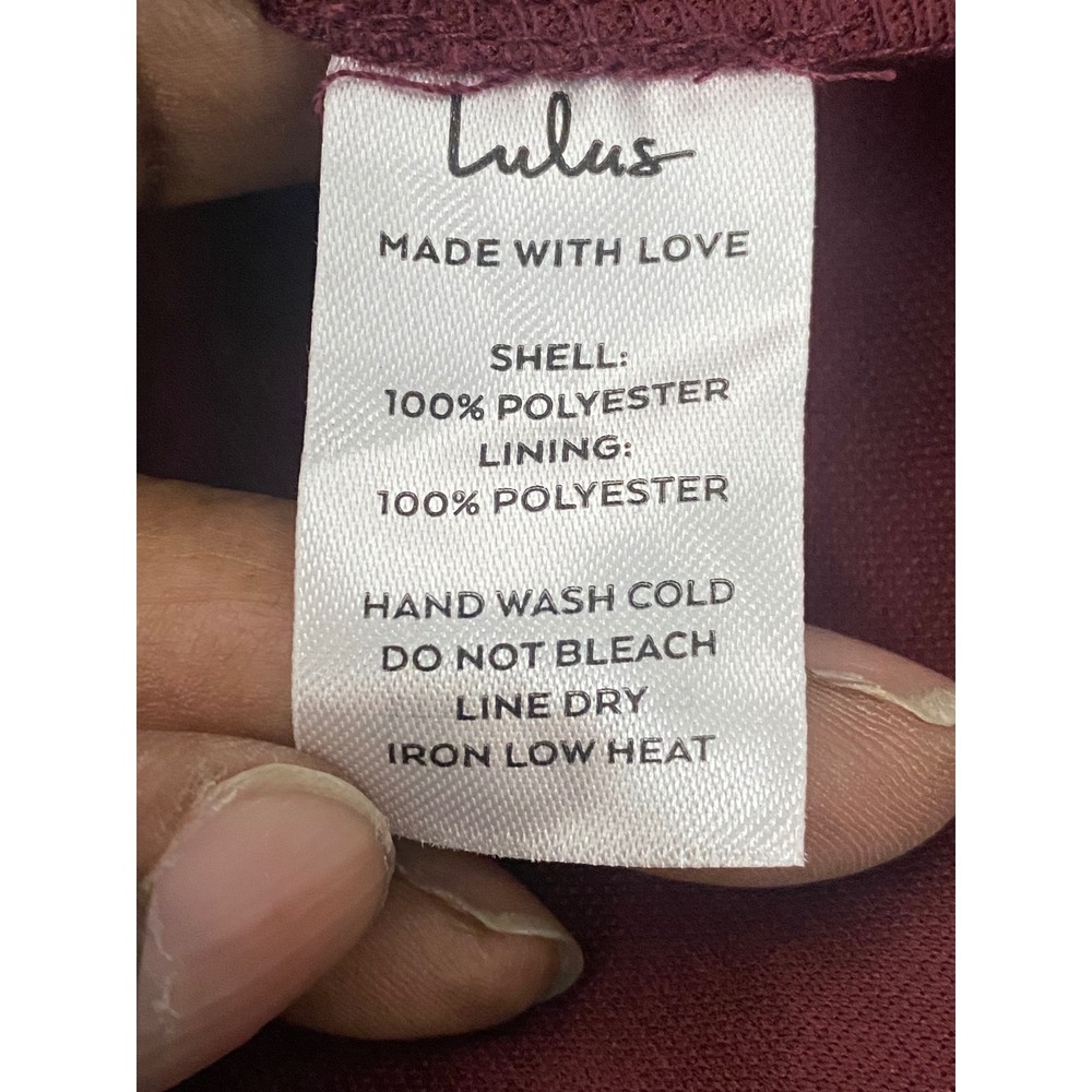 Lulus Burgundy Strapless Pleated Tiered Maxi Dress A10472 XL Burgundy Wine Red‎ - Picture 5 of 7
